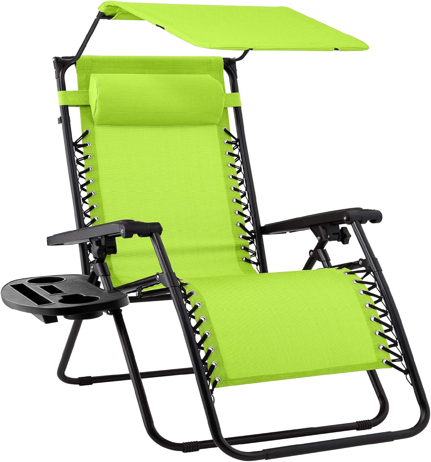 Best Choice Products Folding Zero Gravity Recliner Patio Lounge Chair Adjustable Canopy Shade wourant