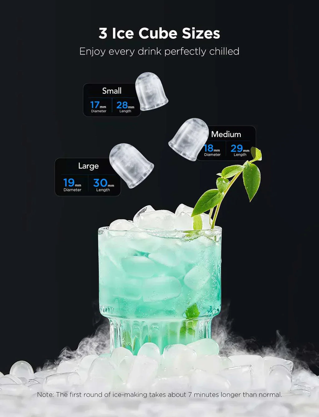 GoveeLife Smart Ice Maker Countertop Portable Ice Machine with Voice Control 9 Ice Cubes wourant