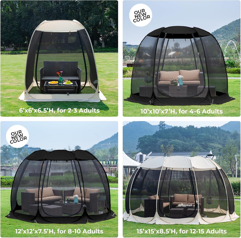Alvantor Screen House Gazebo Pop Up Igloo Screened Canopy Tent with Mosquito Netting Sides wourant