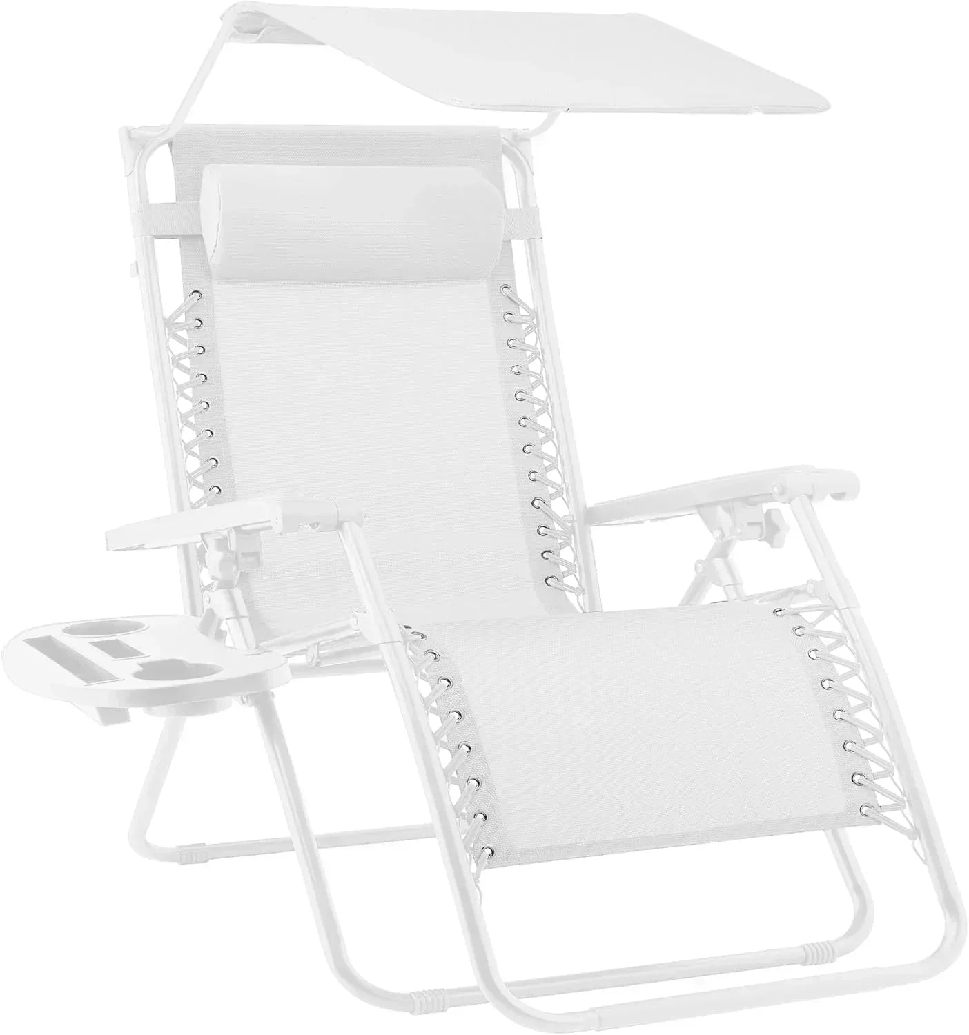Best Choice Products Folding Zero Gravity Recliner Patio Lounge Chair Adjustable Canopy Shade wourant