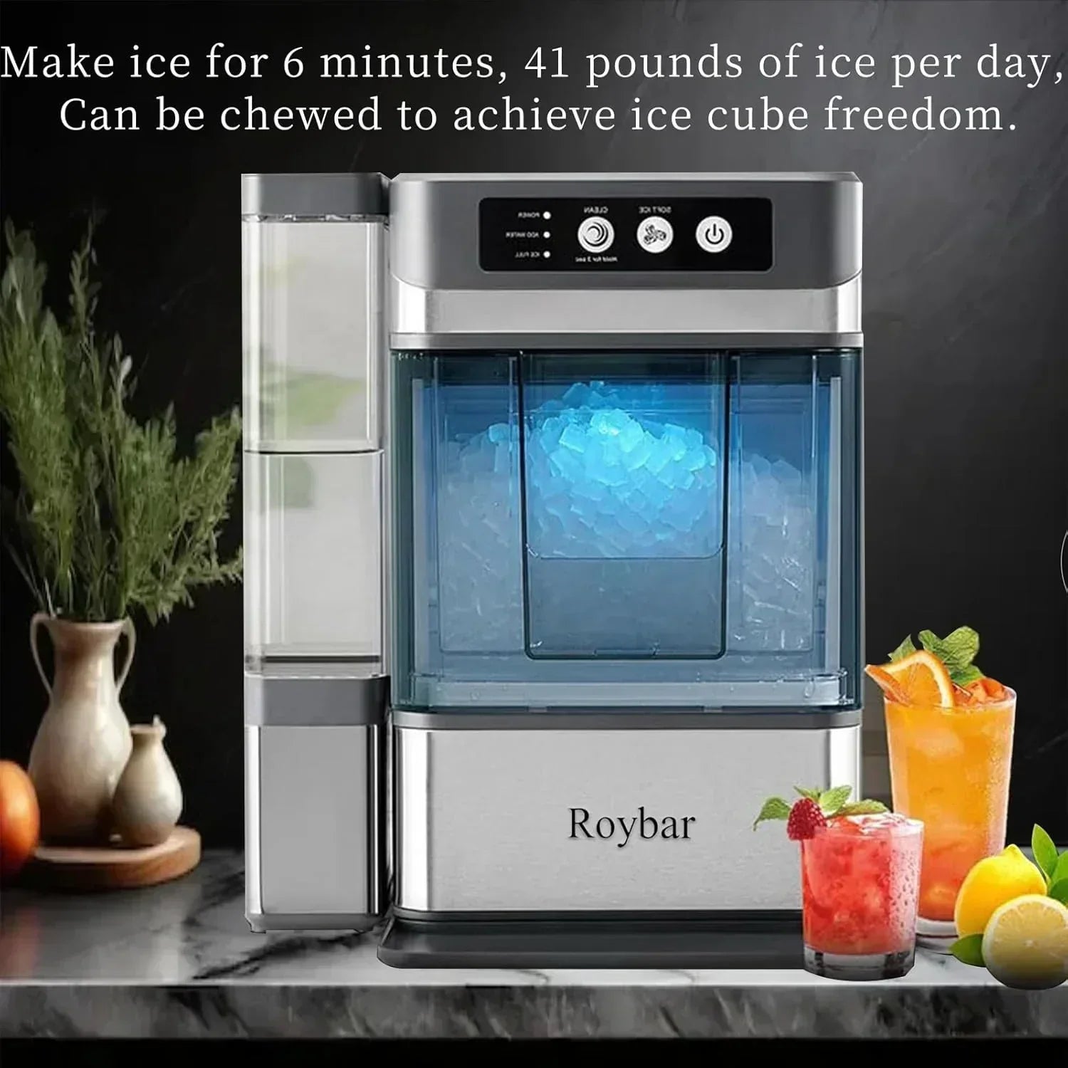 Large Capacity Ice Makers Countertop One-Click Operation Self-Cleaning Portable Ice Maker wourant