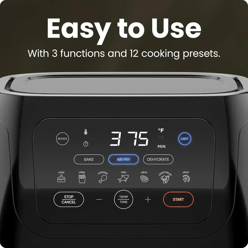 Chefman Compact 6.3-Quart Digital Air Fryer with Rotisserie Dehydrator and Convection Oven wourant