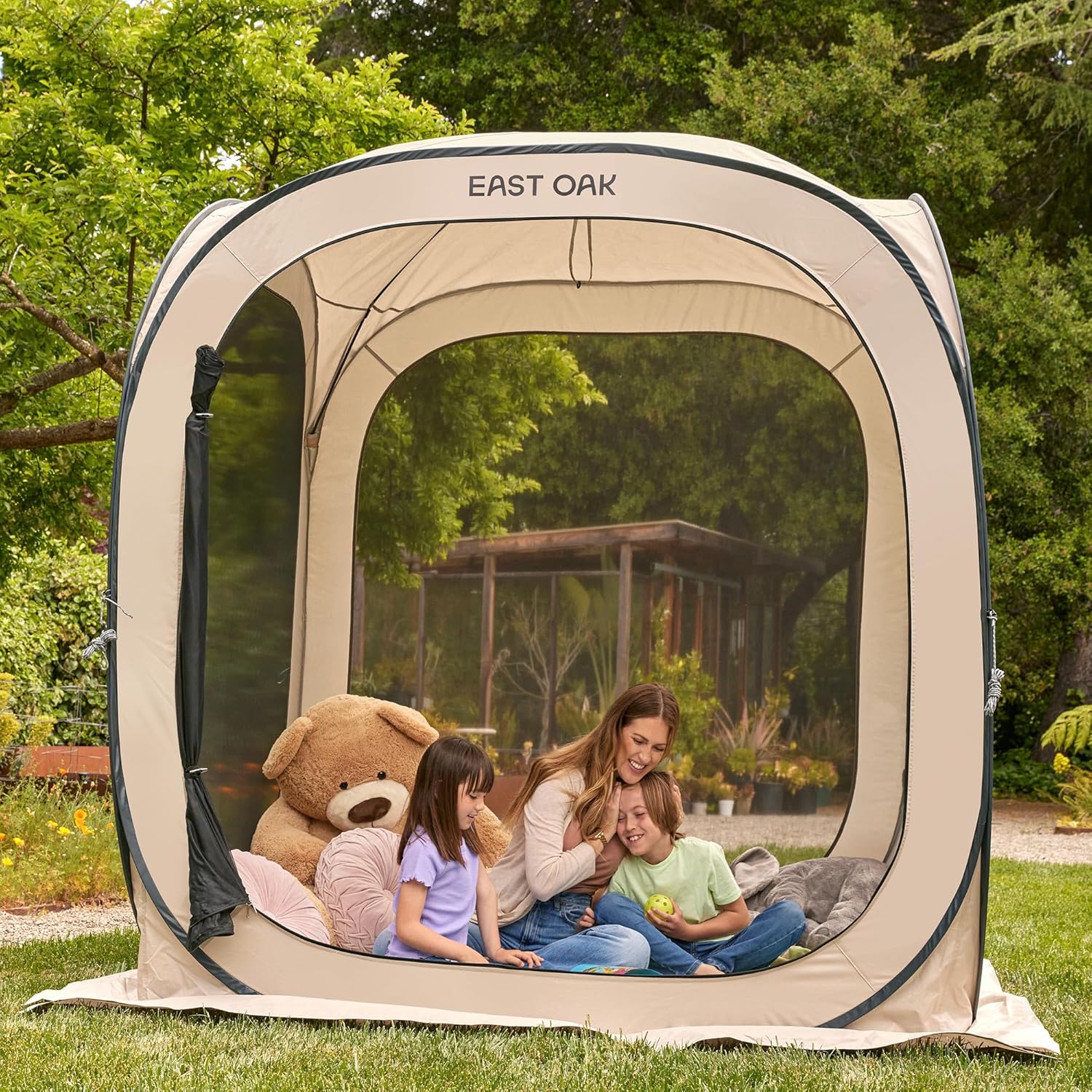EAST OAK Screen House Tent Pop-Up Portable Screen Room Canopy Instant Screen Tent 10 x 10 FT wourant