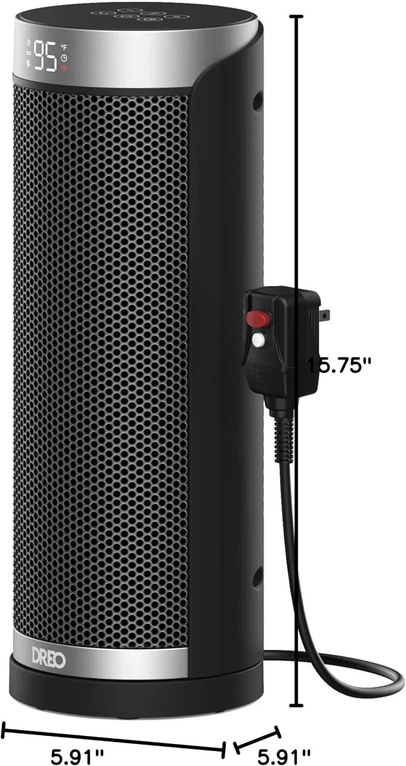 Space Heater 1500W Electric Indoor Heater with Thermostat Quiet Portable Heater wourant