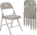 6 Pack Black Folding Chairs with Leather Chairs Events Office Wedding Party Upholstered Chairs wourant