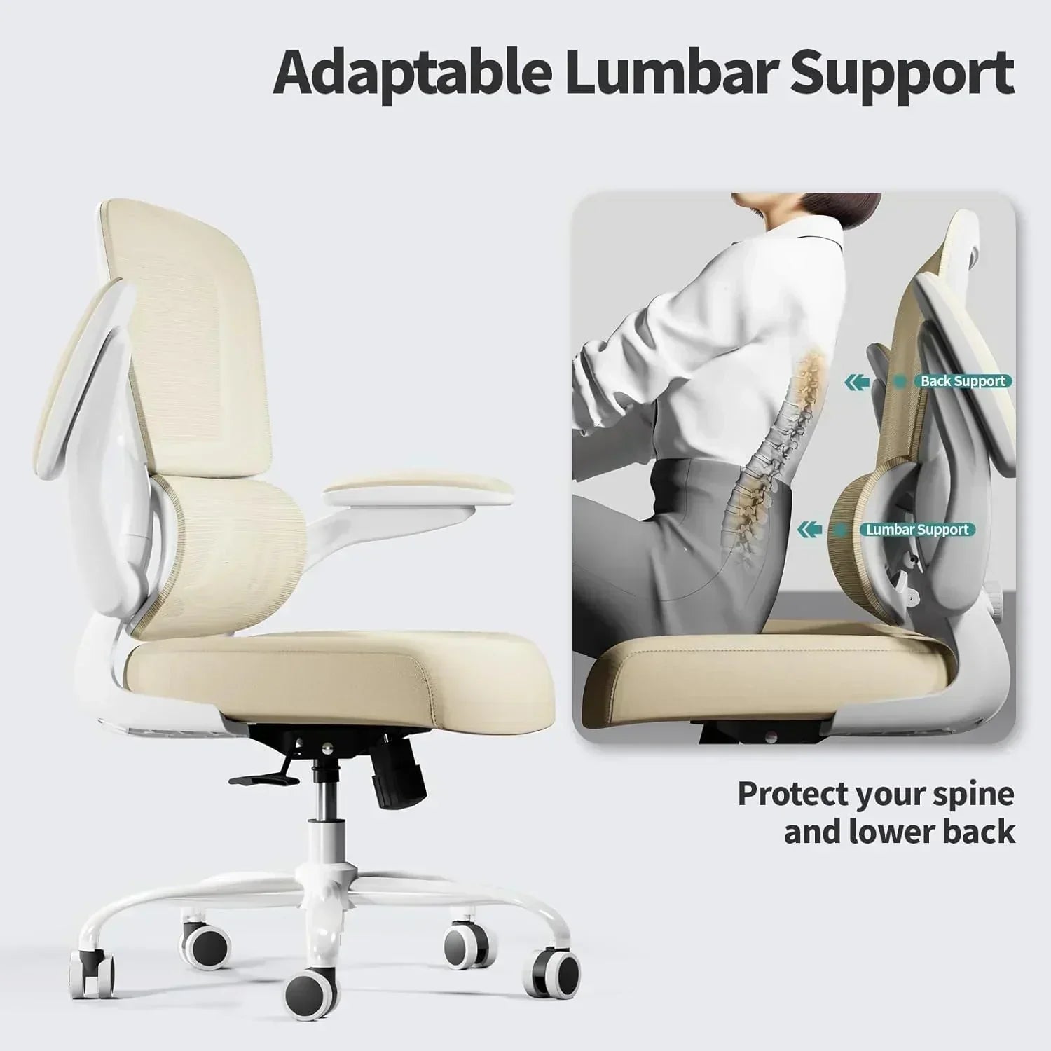 TRALT Office Chair Ergonomic Desk Chair 330 lbs Home Mesh Gaming Chair with Wheels wourant