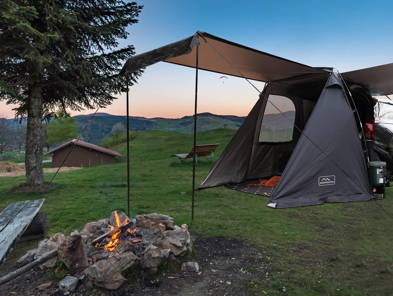 KAMPKEEPER SUV Car Tent Tailgate Shade Awning Tent for Camping Vehicle Camping Tents wourant