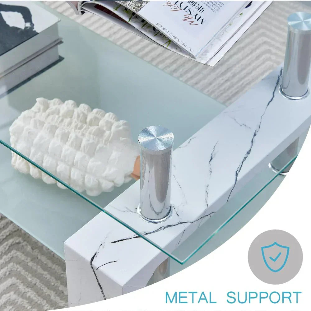 Living Room Rectangle Coffee Table Tea Table Suitable for Waiting Room Modern Side Coffee Table wourant