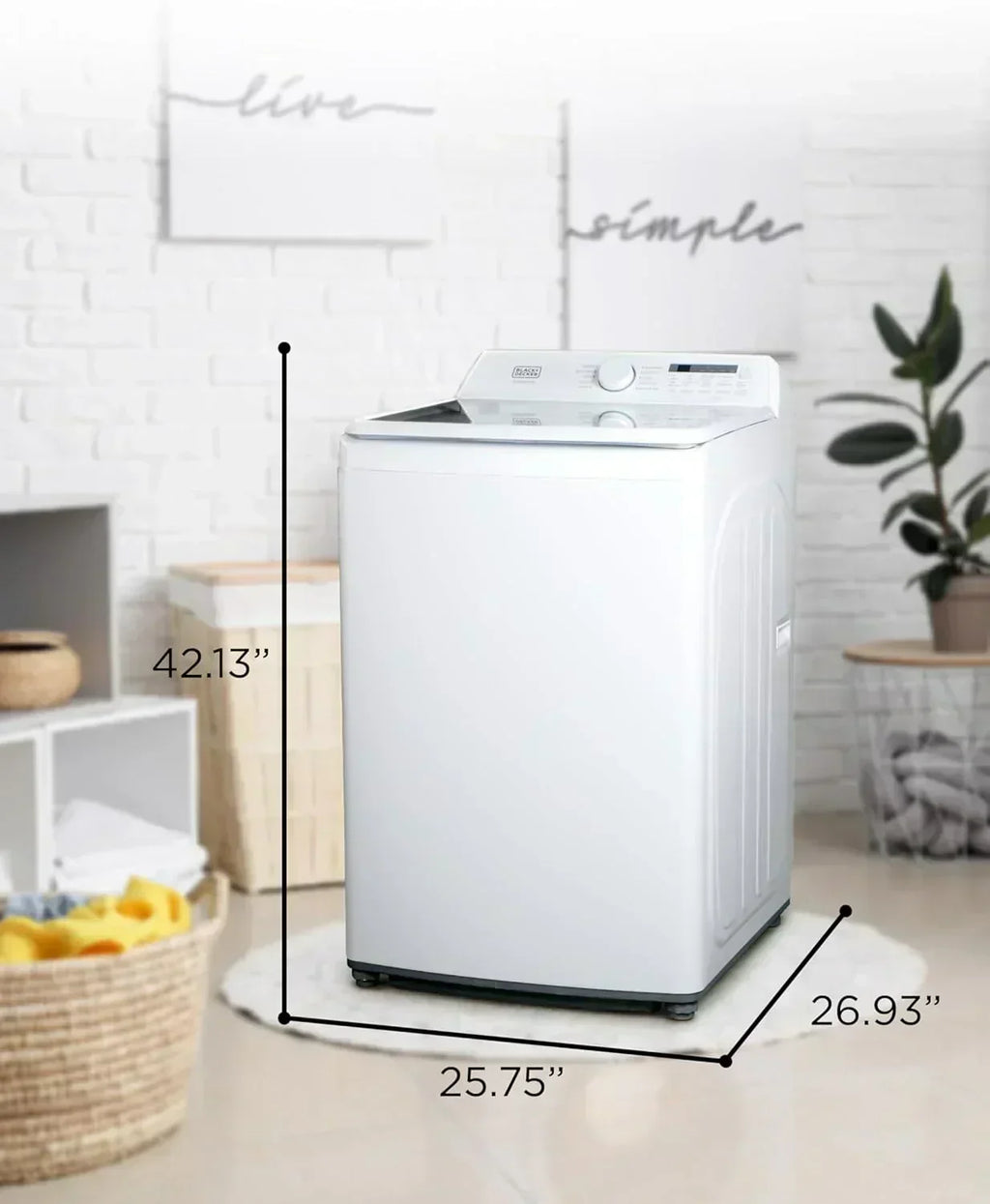 Portable Washer 6.6 lb. Capacity Washing Machine for Homes & Apartments 5 Wash Cycles wourant