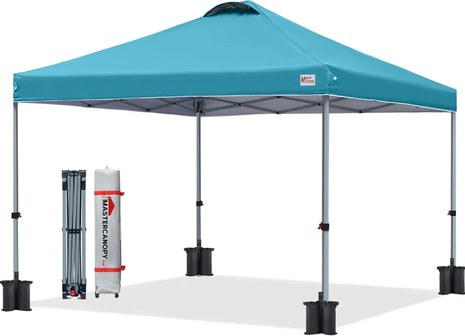 Durable Pop-up Canopy Tent with Roller Bag (10x10 Black) wourant