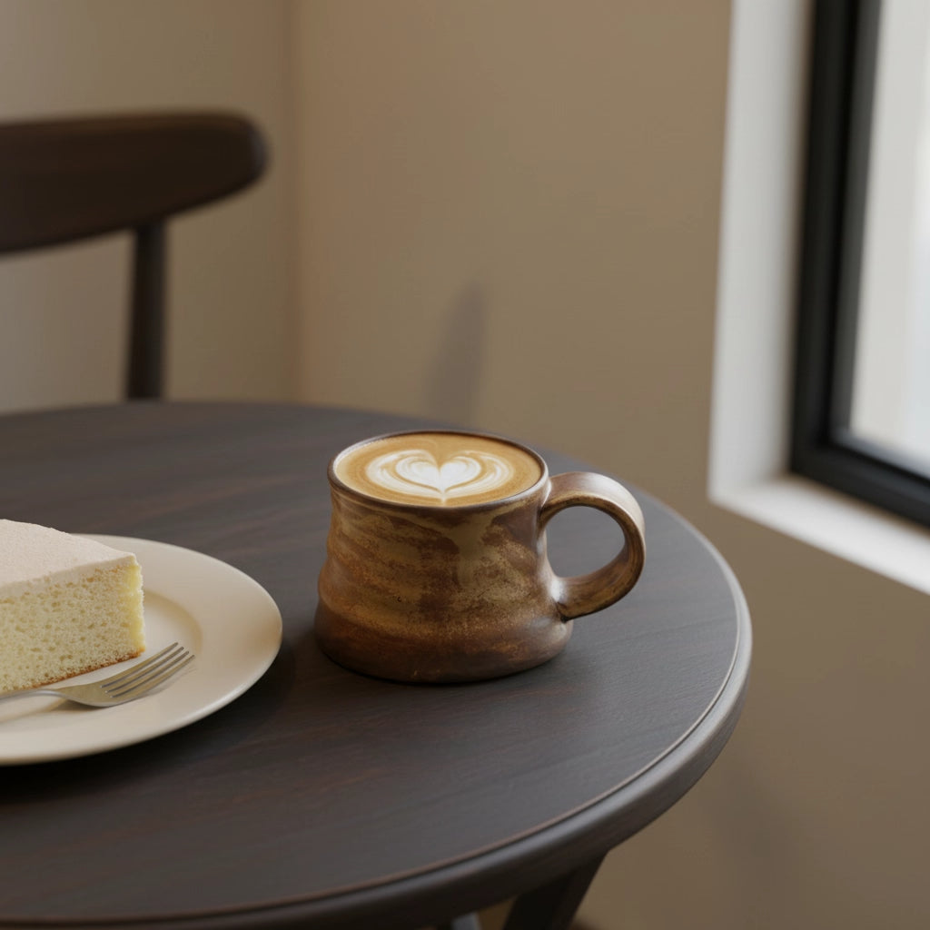 Rustikale Vintage-Kaffeetasse aus Keramik, handgefertigte Glasur, einzigartige Geschenktasse für Kaffeeliebhaber wourant
