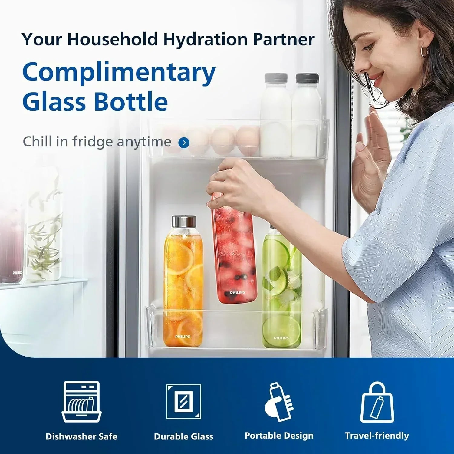 Reverse osmosis water filter countertop Philips 5-inch water filtration system purifier wourant