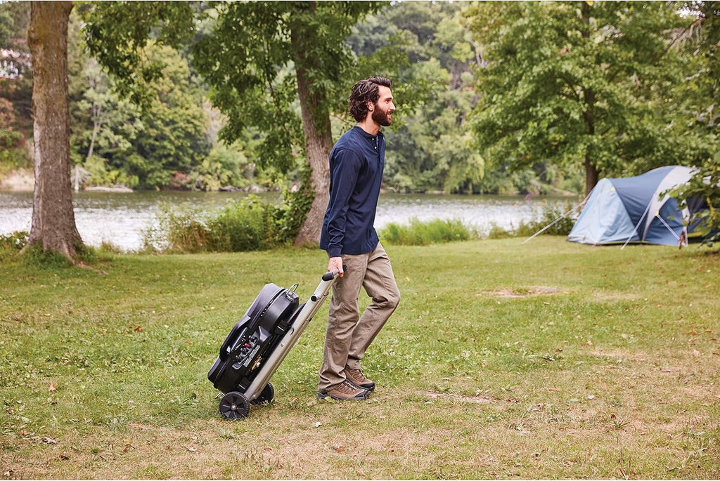 RoadTrip 285 Portable Stand-Up Propane Grill with 3 Adjustable Burners Instastart Ignition 20,000 BTUs wourant
