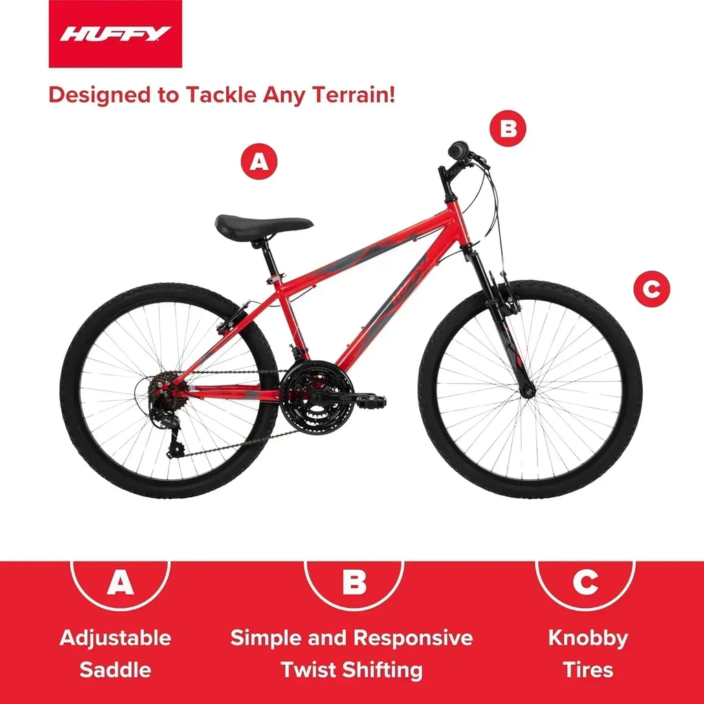Huffy Stone Mountain Hardtail Mountain Bike for Boys/Girls/Men/Women 20"/24"/26" Sizes wourant