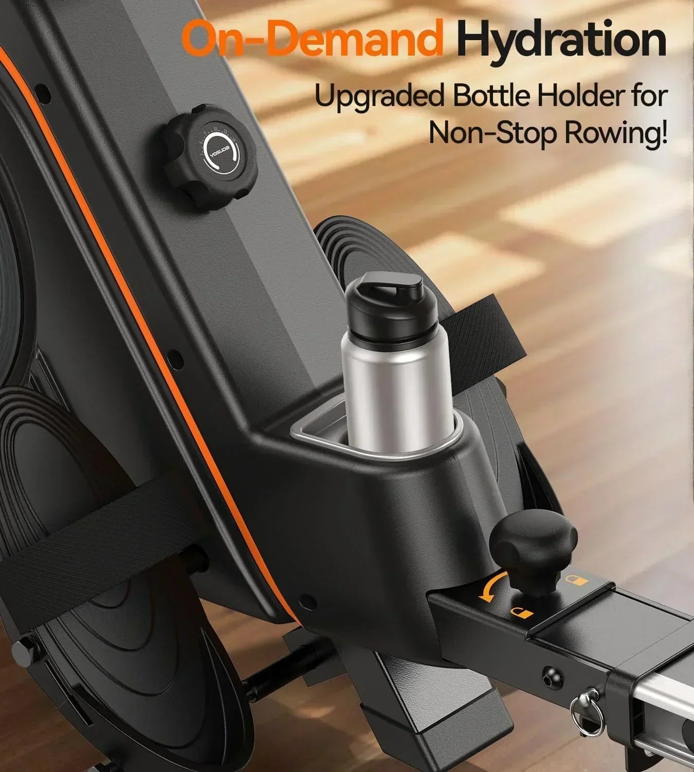 YOSUDA Home Magnet/Water Resistance Rowing Machine Support Bluetooth and Applications wourant
