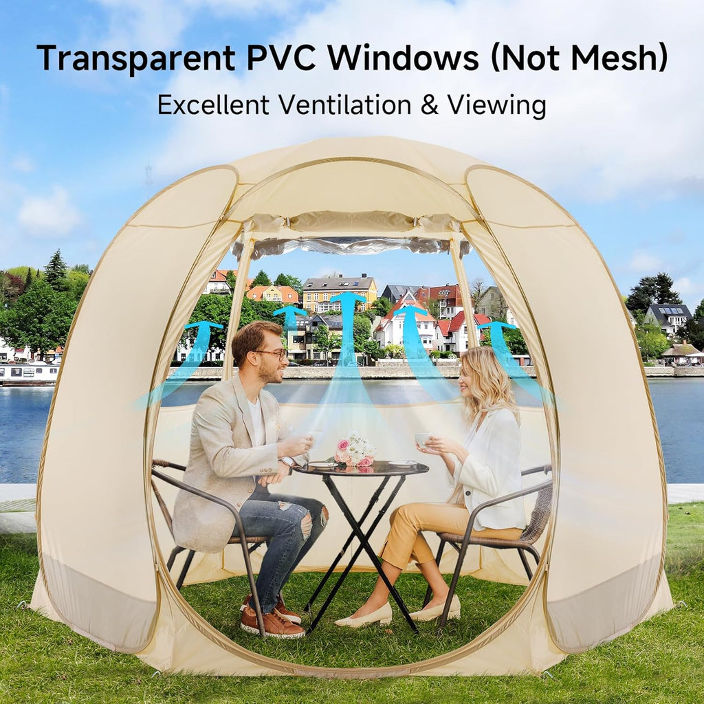 Screen gazebo sleeps 6-10-15 people Igloo-style canopy tent mosquito net on the sides Perfect wourant