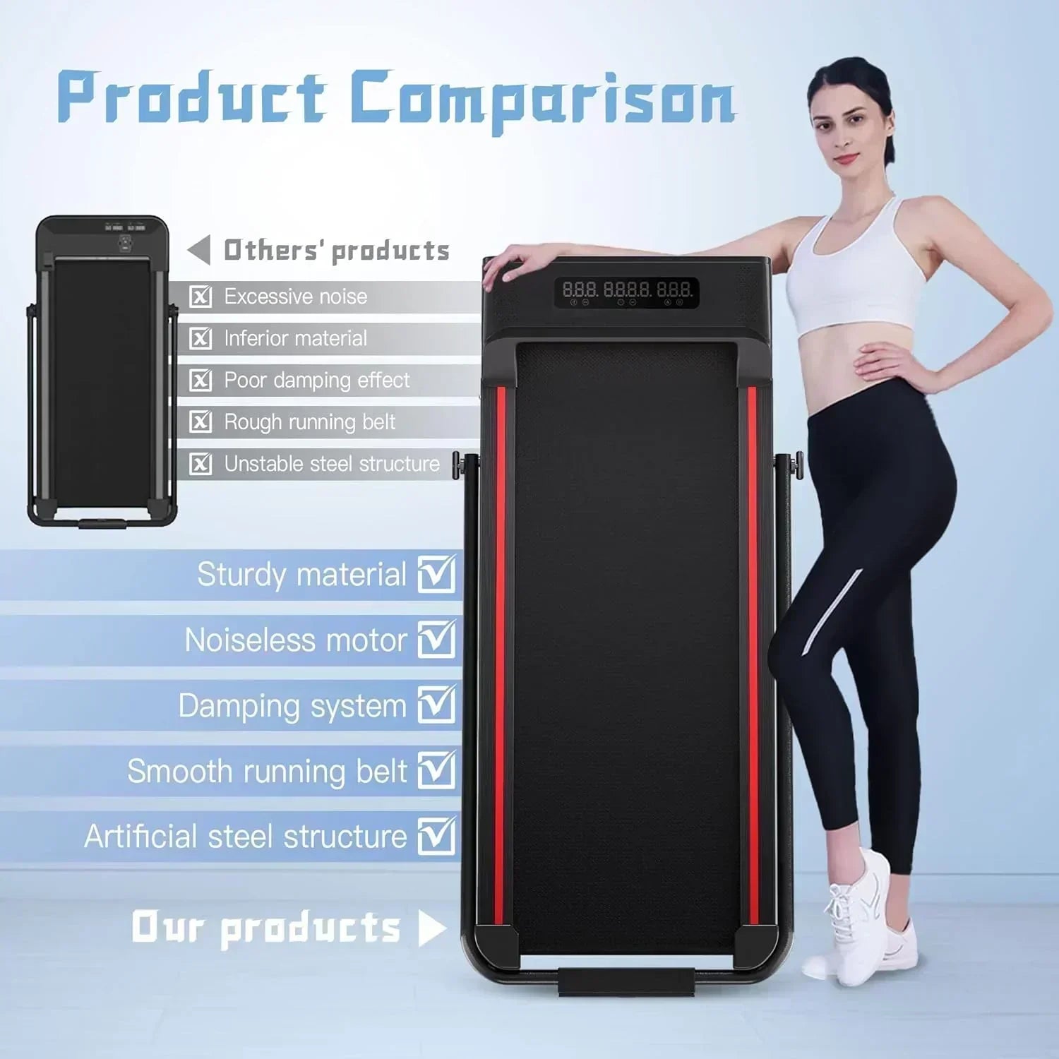 Sperax Walking Vibration Pad with APP 3 in 1 Under Desk Treadmill Walking Treadmill Pad wourant