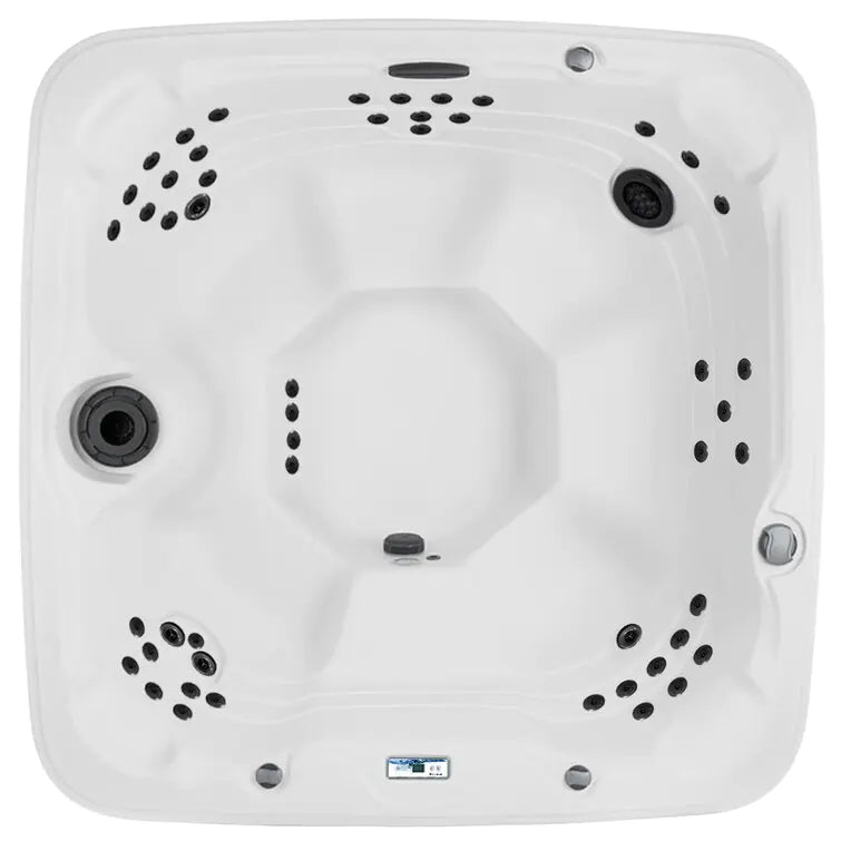 Lifesmart Spas 230 Volt 7 Person 65 Jet Square Hot Tub with Ozonator in Espresso wourant