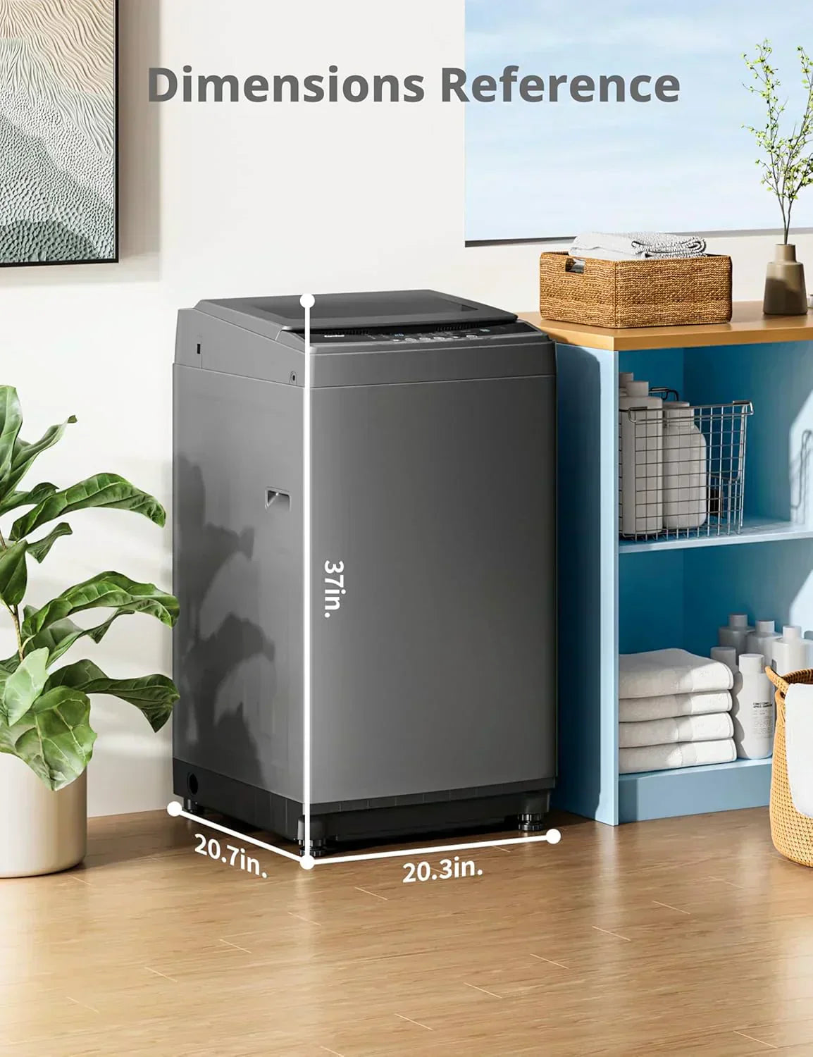 Comfee Portable Washing Machine 0.9 Cubic Foot with LED Display and Built-in Drum wourant
