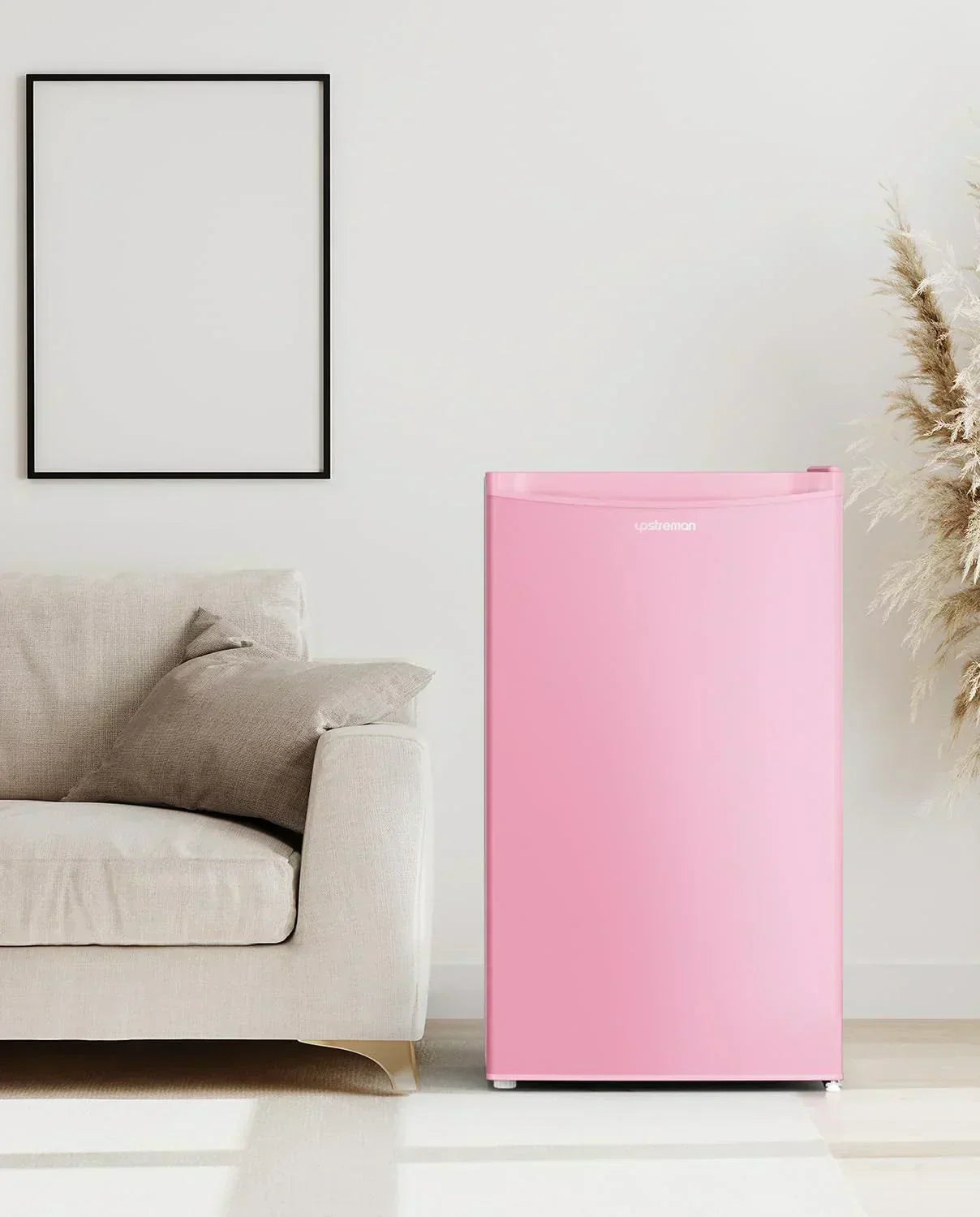 Upstreman 3.2 Cu.Ft Mini Fridge Freezer Single Door Fridge Dorm Fridge Adjustable Thermostat wourant
