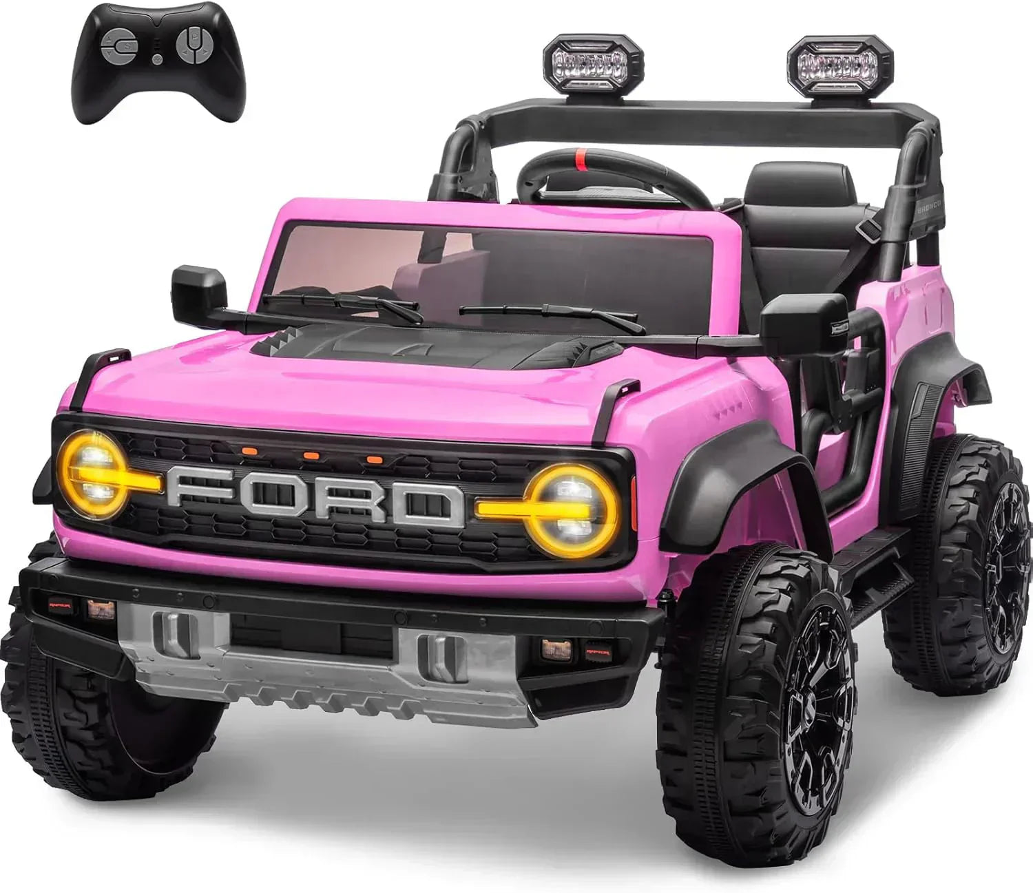 Bronco Raptor Two-Seater Ride-On Car Truck Toy Blue wourant