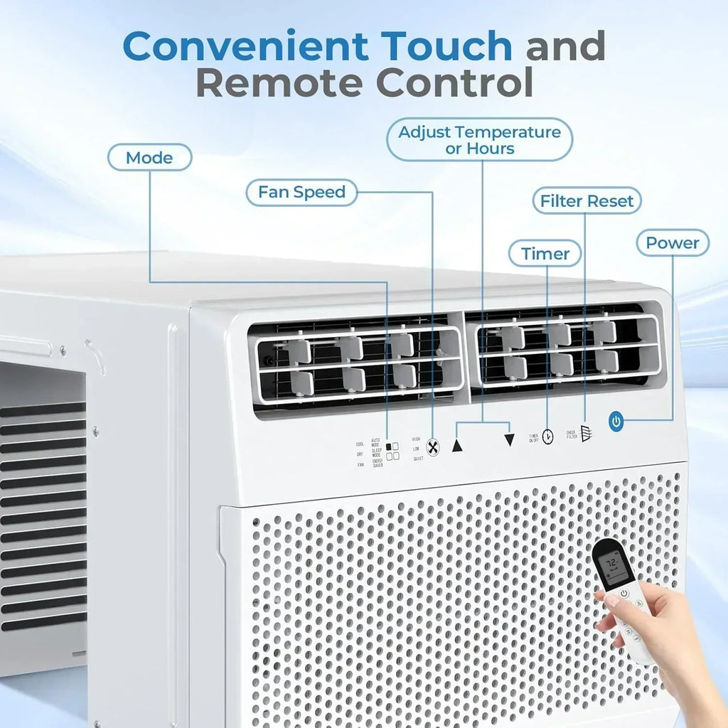 Antarctic Star U-Shaped Air Conditioner Window 12000BTU Ultra Quiet Window Air Conditioner Cools wourant