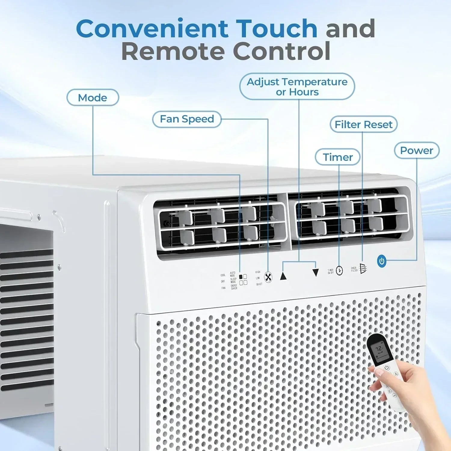 Antarctic Star U-Shaped Air Conditioner Window 12000BTU Ultra Quiet Window Air Conditioner Cools wourant
