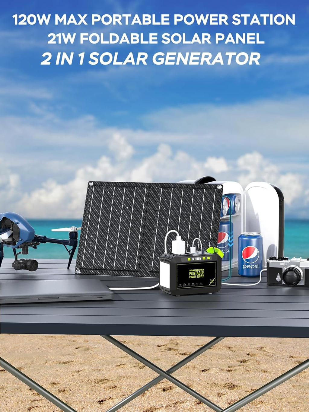 Portable Power Station 88Wh Camping Lithium Battery Solar Generator Fast Charging Power Bank wourant