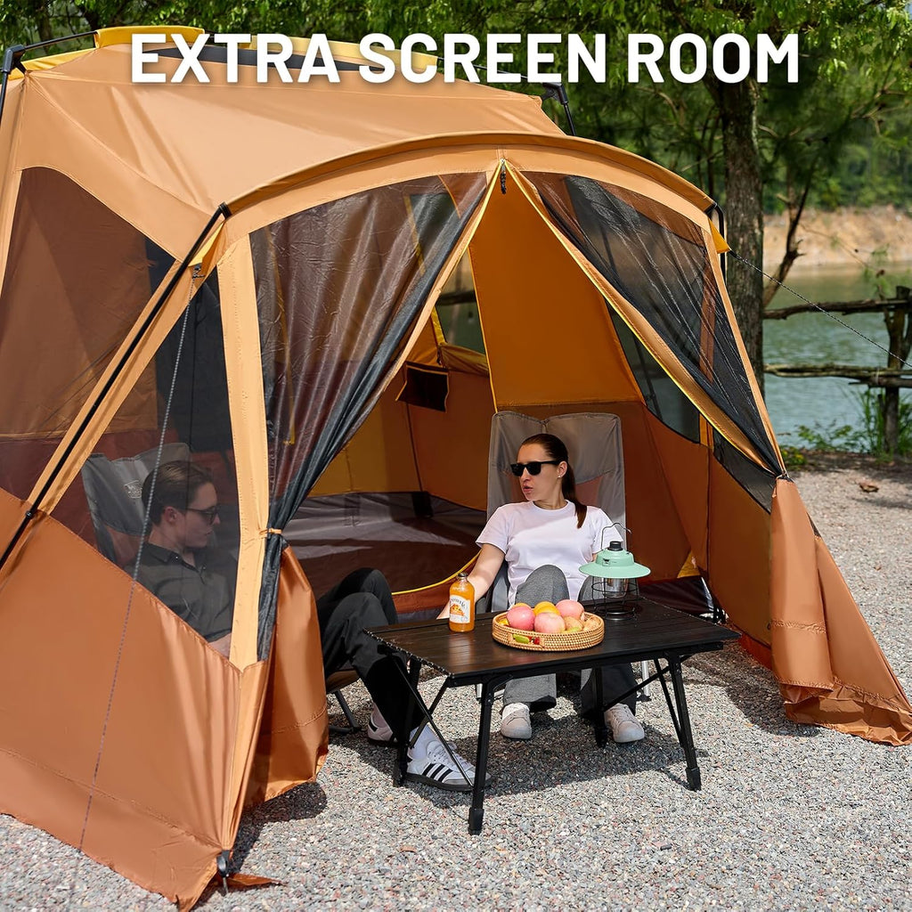 TIMBER RIDGE 5-9 Person SUV Tent with Screen Porch and Awning for Family Camping Weather Resistant wourant