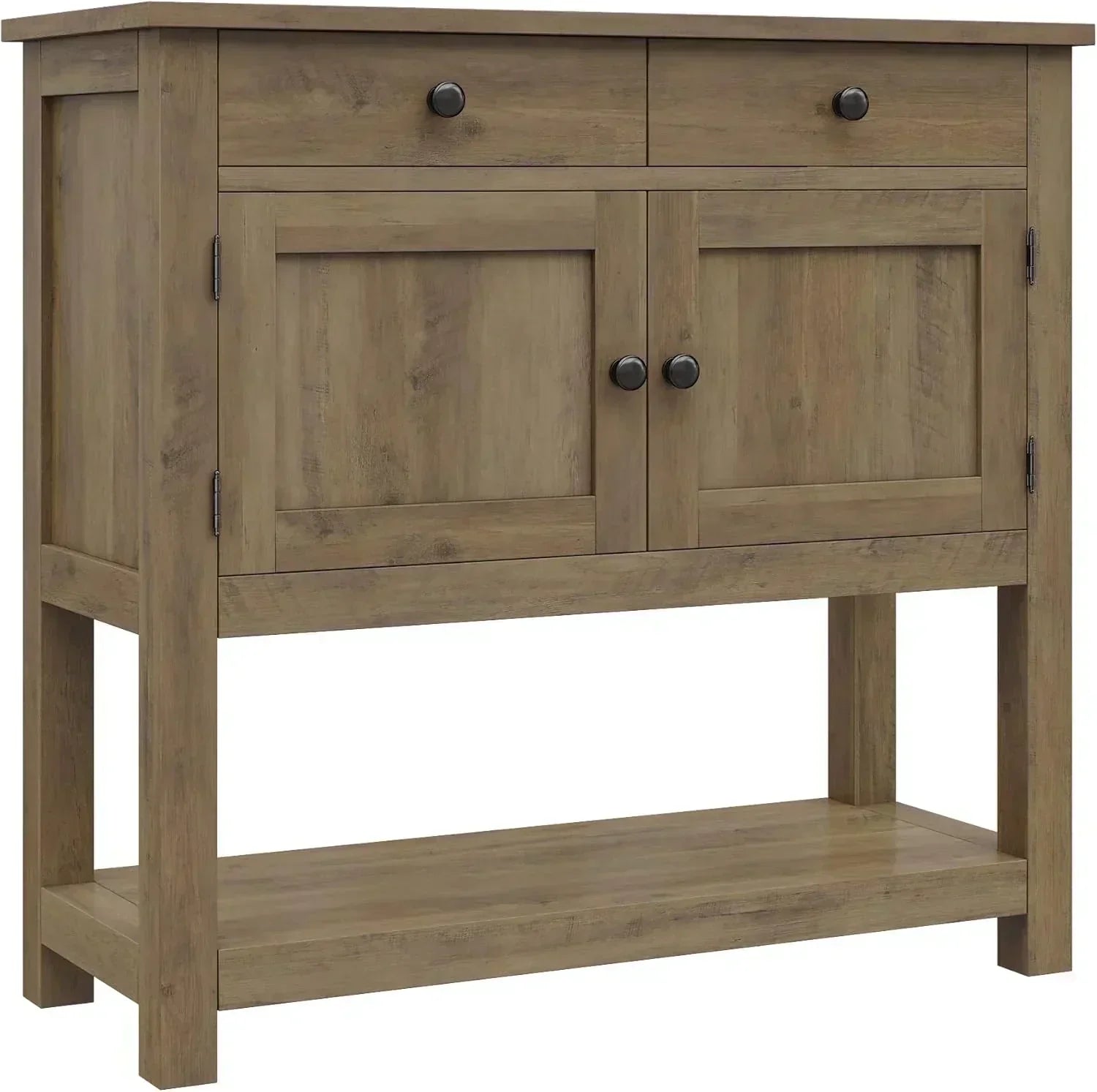 Farmhouse style console table coffee bar entry table with storage rack sofa table wourant