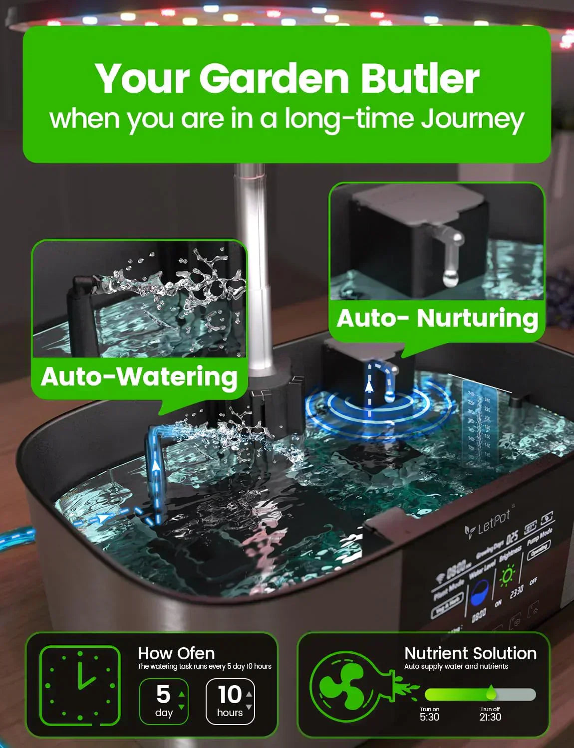 Hydroponic Planting System 12 Indoor Smart Herb Garden Set Indoor Garden App and WiFi Control wourant