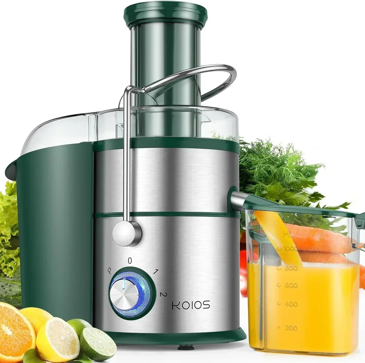 1300W KOIOS Centrifugal Juicer with Extra Large 3" Feed Chute and Titanium Filter wourant