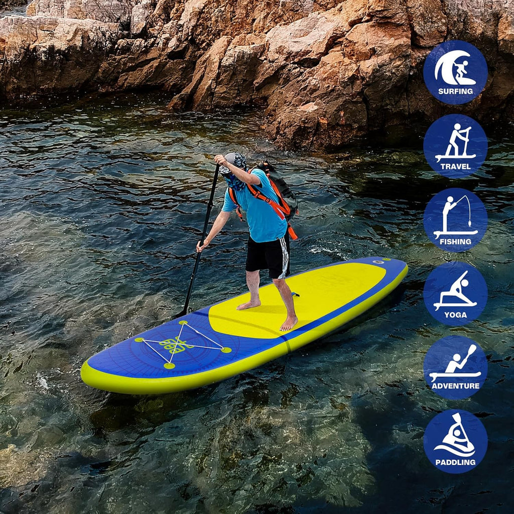 FunWater Inflatable Stand Up Paddle Board Premium SUP Paddle Accessories EVA Deck wourant