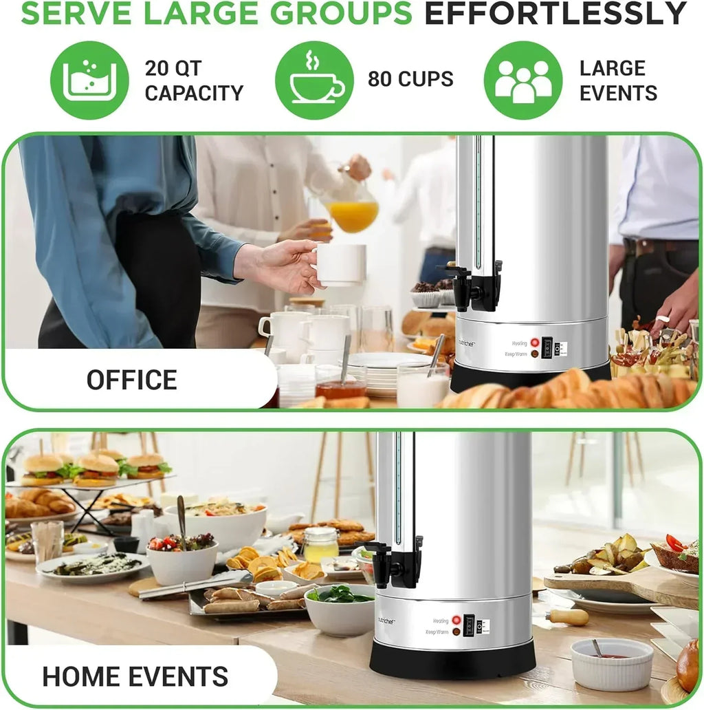 NutriChef Water Heater and Hot Water Dispenser 8L Electric Beverage Dispenser wourant