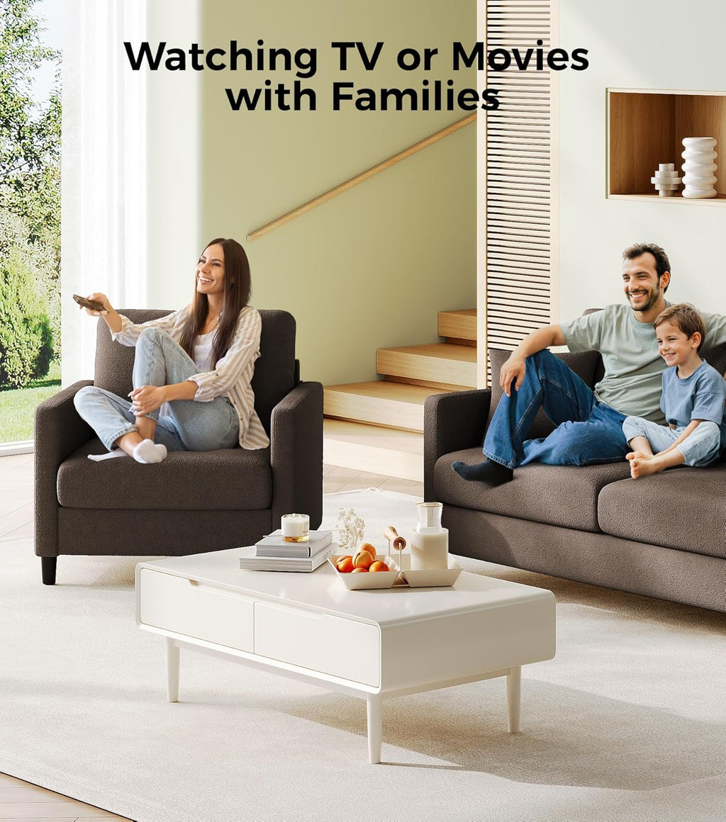 Loveseat Sofa 51" Love Seat Comfy Corduroy Small Loveseat Tool-Free Setup Couch wourant