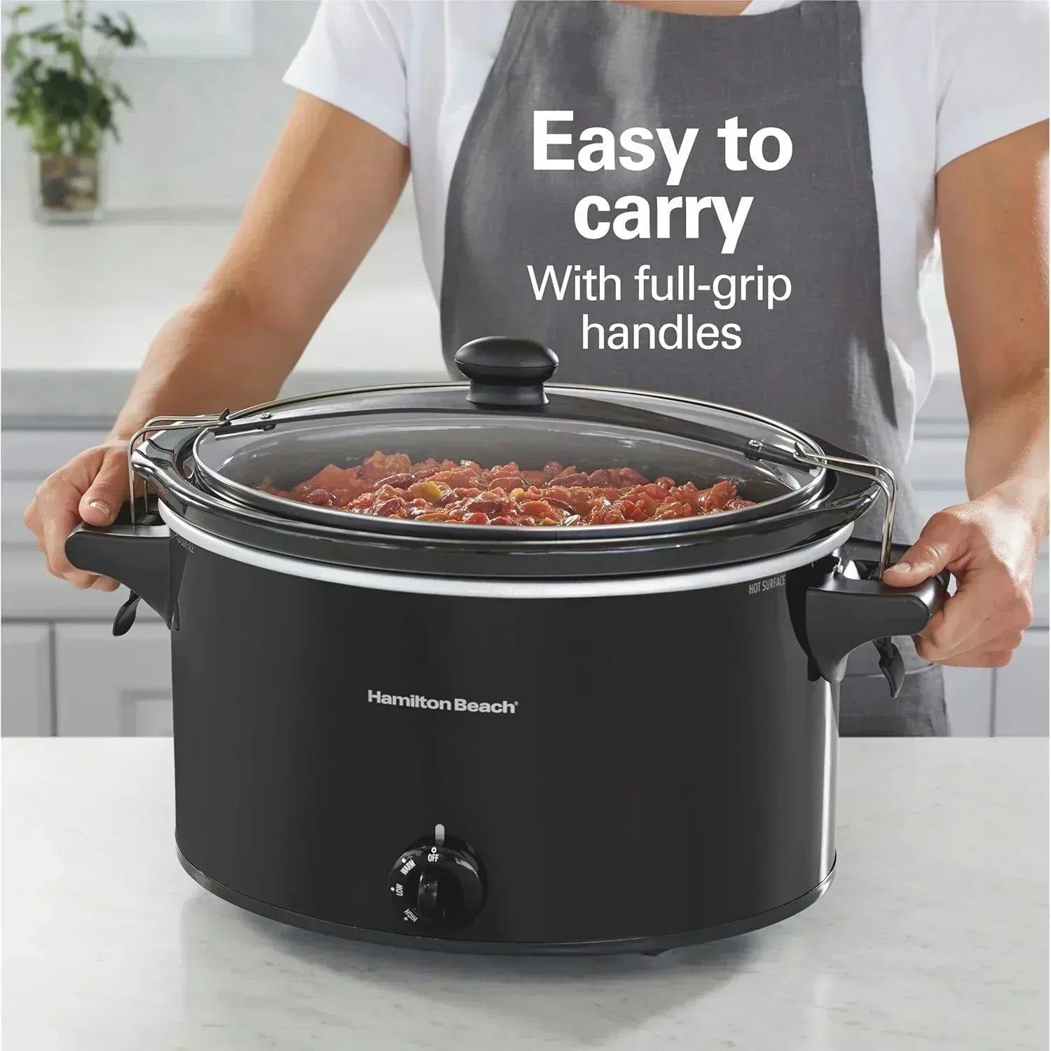 Slow Cooker Extra Large 10 Quart Stay or Go Portable With Lid Lock wourant