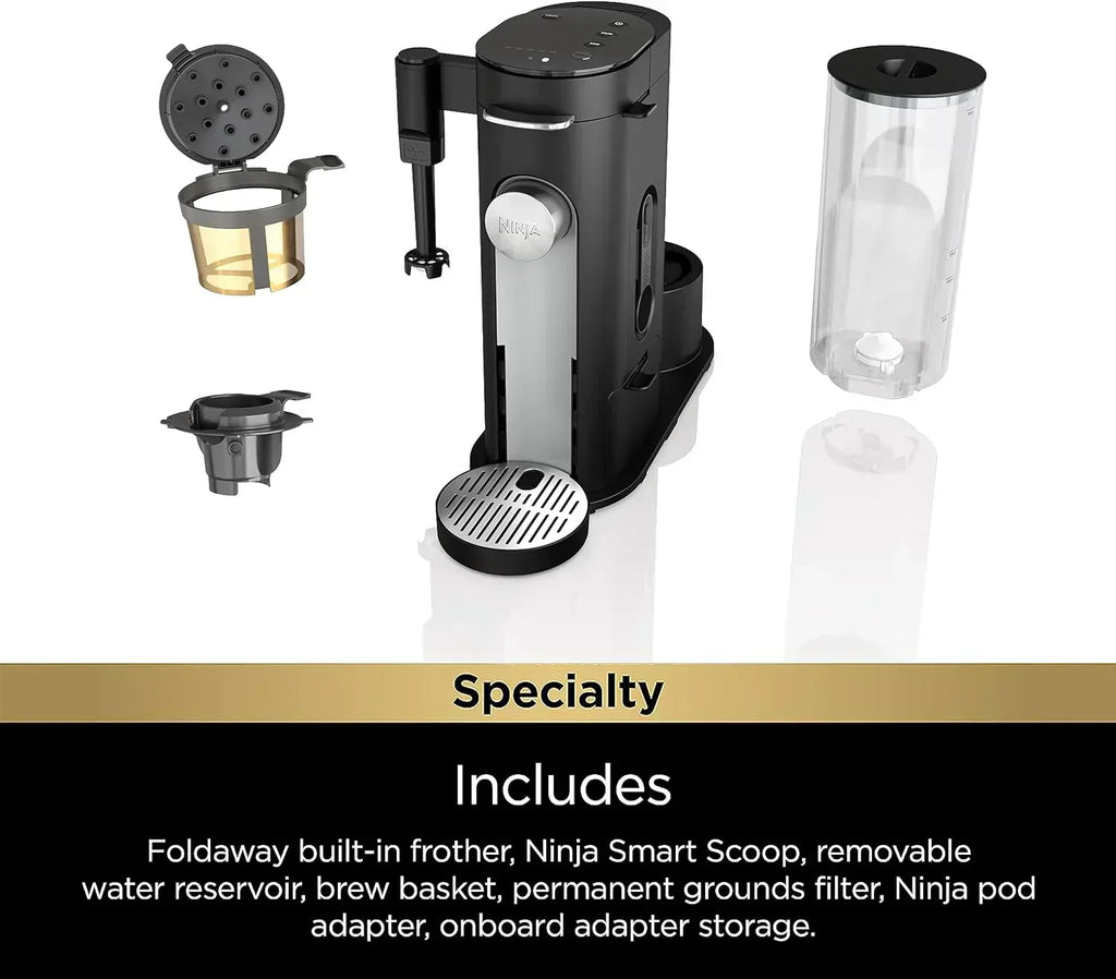 Ninja Coffee Maker Single Cup Brews with pods and grounds K-Cup compatible 4 brewing methods wourant