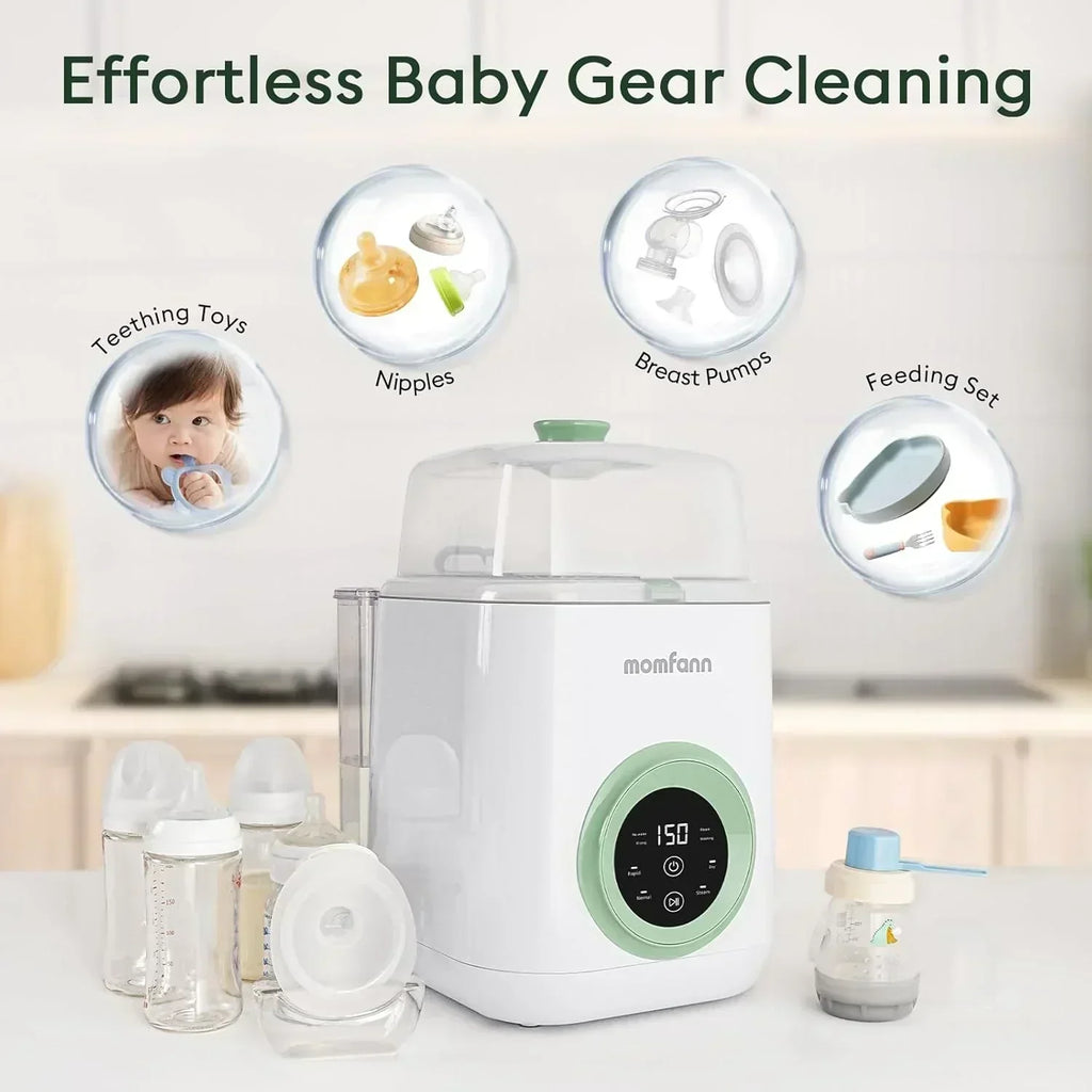 Baby Bottle Washer-19 Min Rapid Wash Sterilizer and Dryer All-in-One Cleaner Bottles Pump Parts wourant
