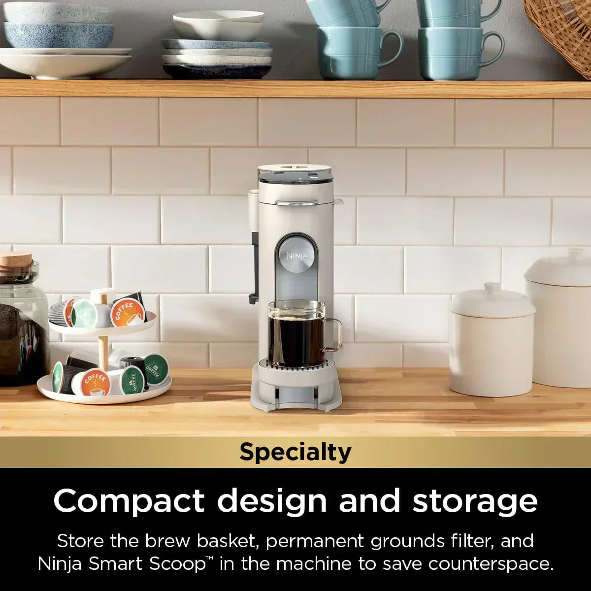 Ninja Coffee Maker Single Cup Brews with pods and grounds K-Cup compatible 4 brewing methods wourant
