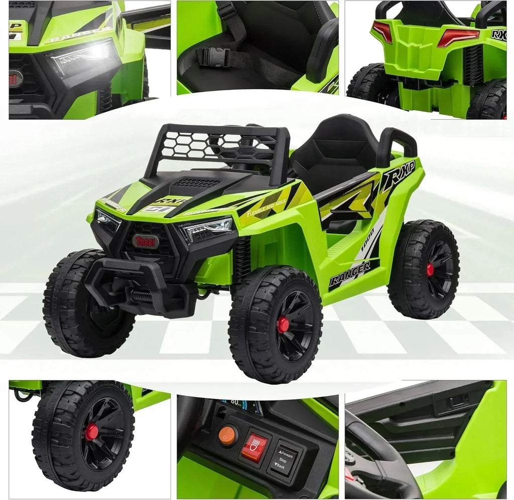 TOBBI 12V Kids Ride on Car Electric Off-Road UTV Truck with Diverse Functions Double Open Doors wourant