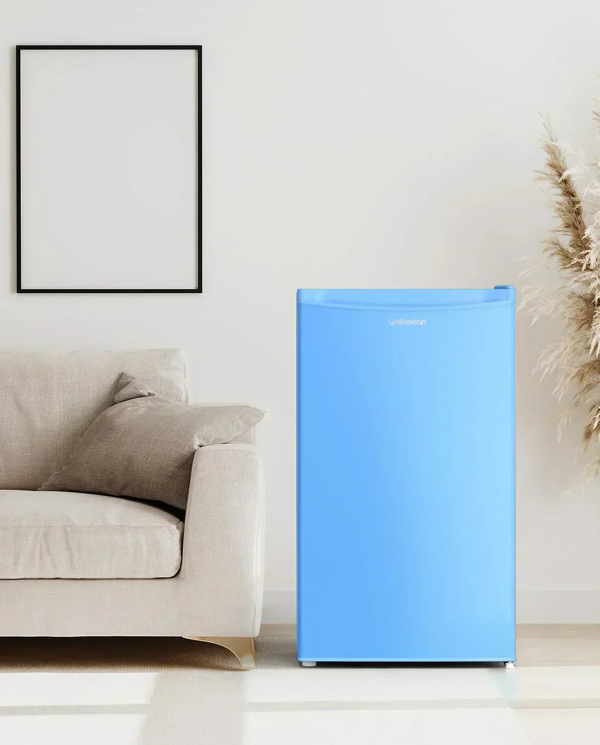 Upstreman 3.2 Cu.Ft Mini Fridge Freezer Single Door Fridge Dorm Fridge Adjustable Thermostat wourant