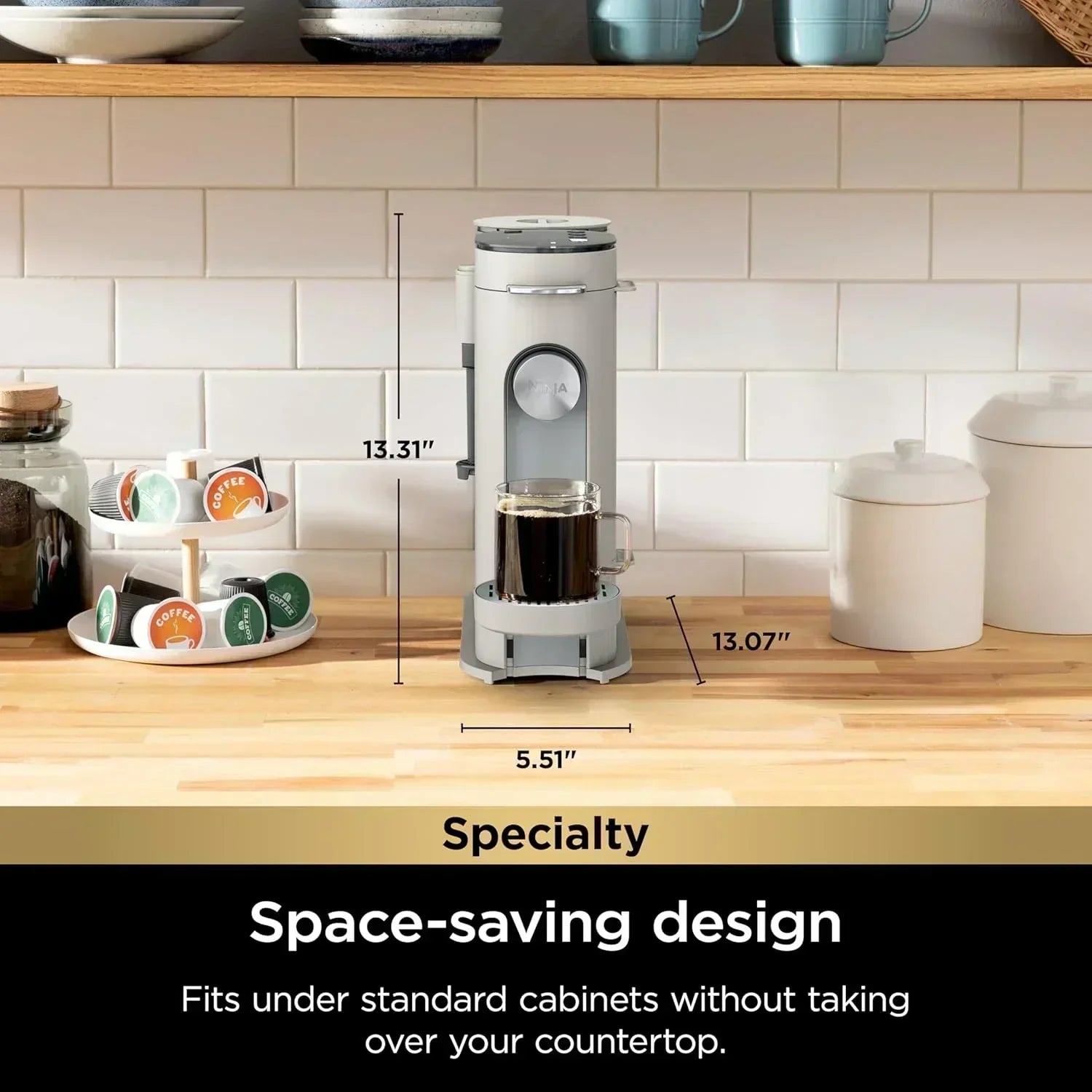 Ninja Coffee Maker Single Cup Brews with pods and grounds K-Cup compatible 4 brewing methods wourant