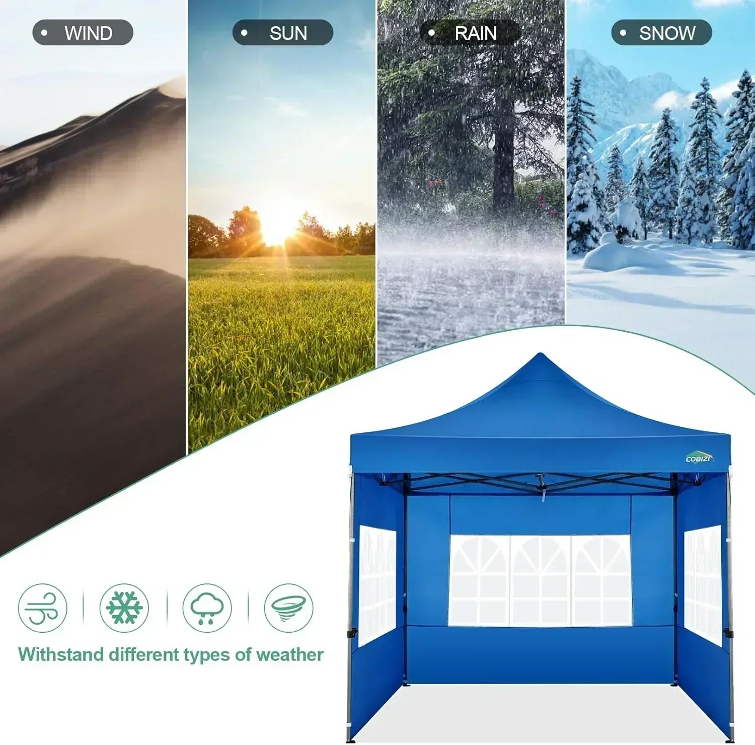 COBIZI 10x20 Heavy Duty Pop up Canopy Tent 6 sidewalls Commercial Canopy Wedding Party Tents wourant