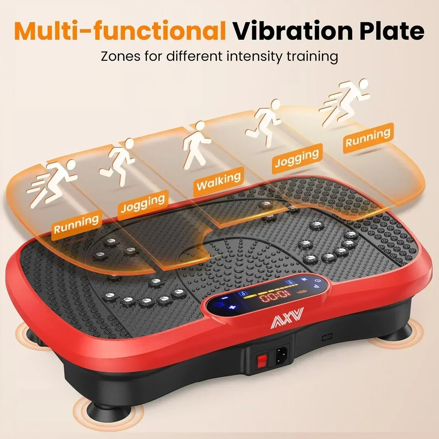 AXV Vibration Plate Fitness Platform Trainer Suitable for men and women to lose weight wourant