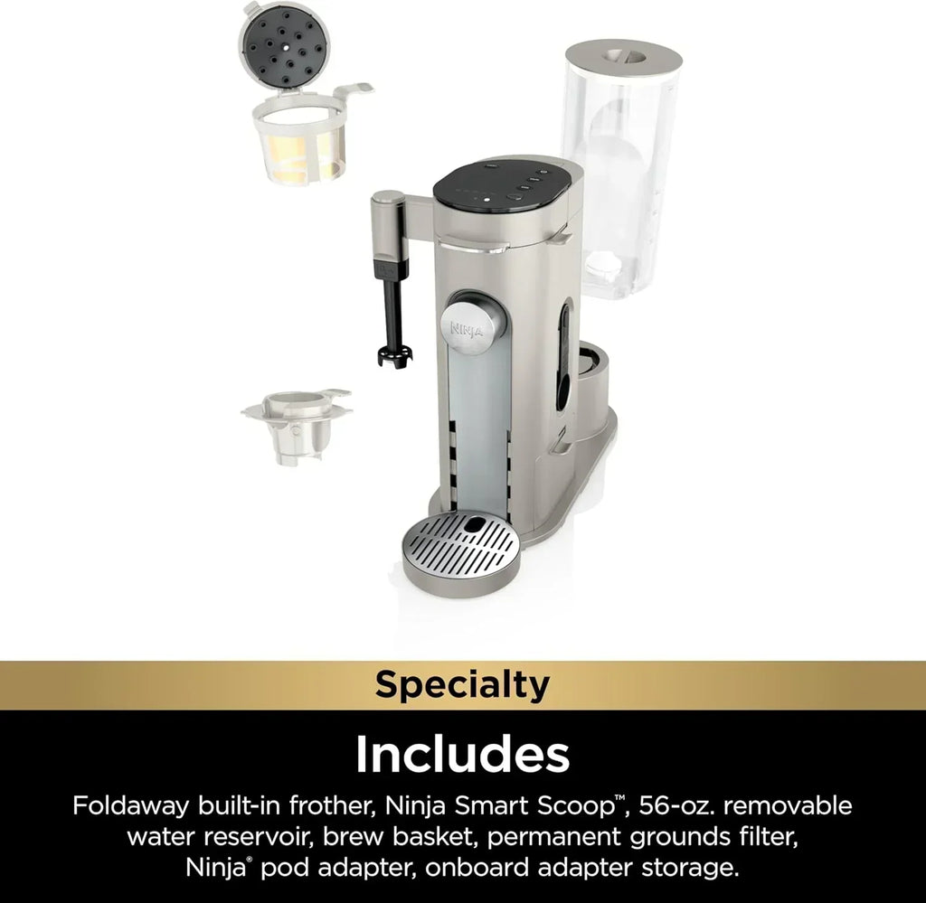 Ninja Single Serve Coffee Maker 56 oz Reservoir Stone wourant