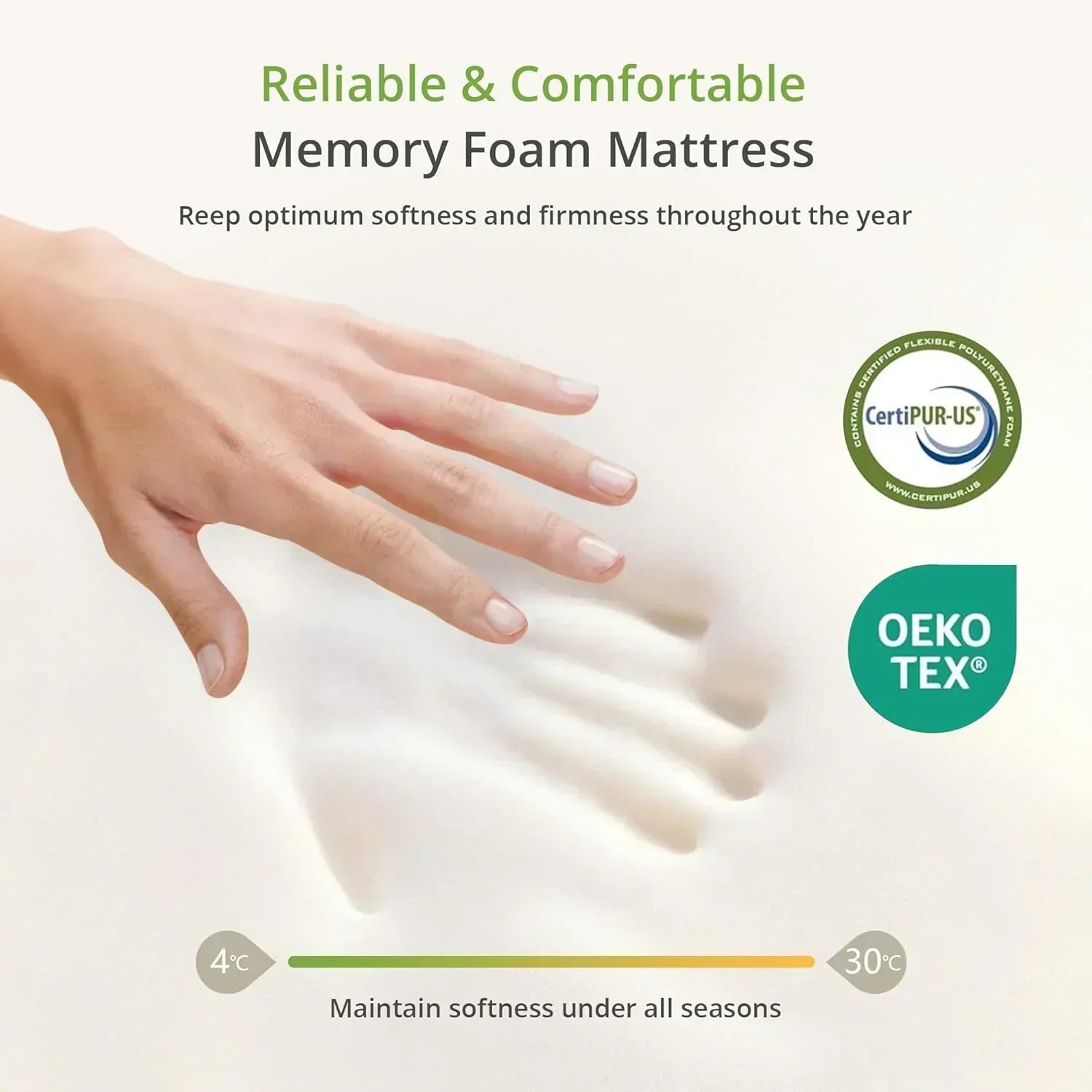 8-inch double mattress with memory foam for medium firm support wourant