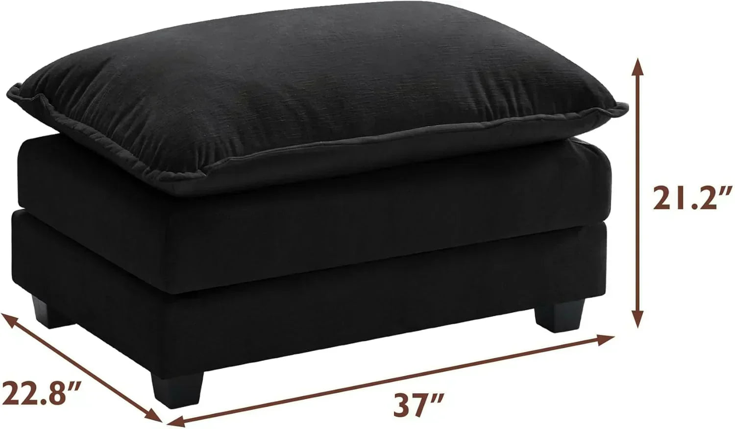 ihanherry 146-inch U-shaped modern sofa modular area cloud sofa wourant