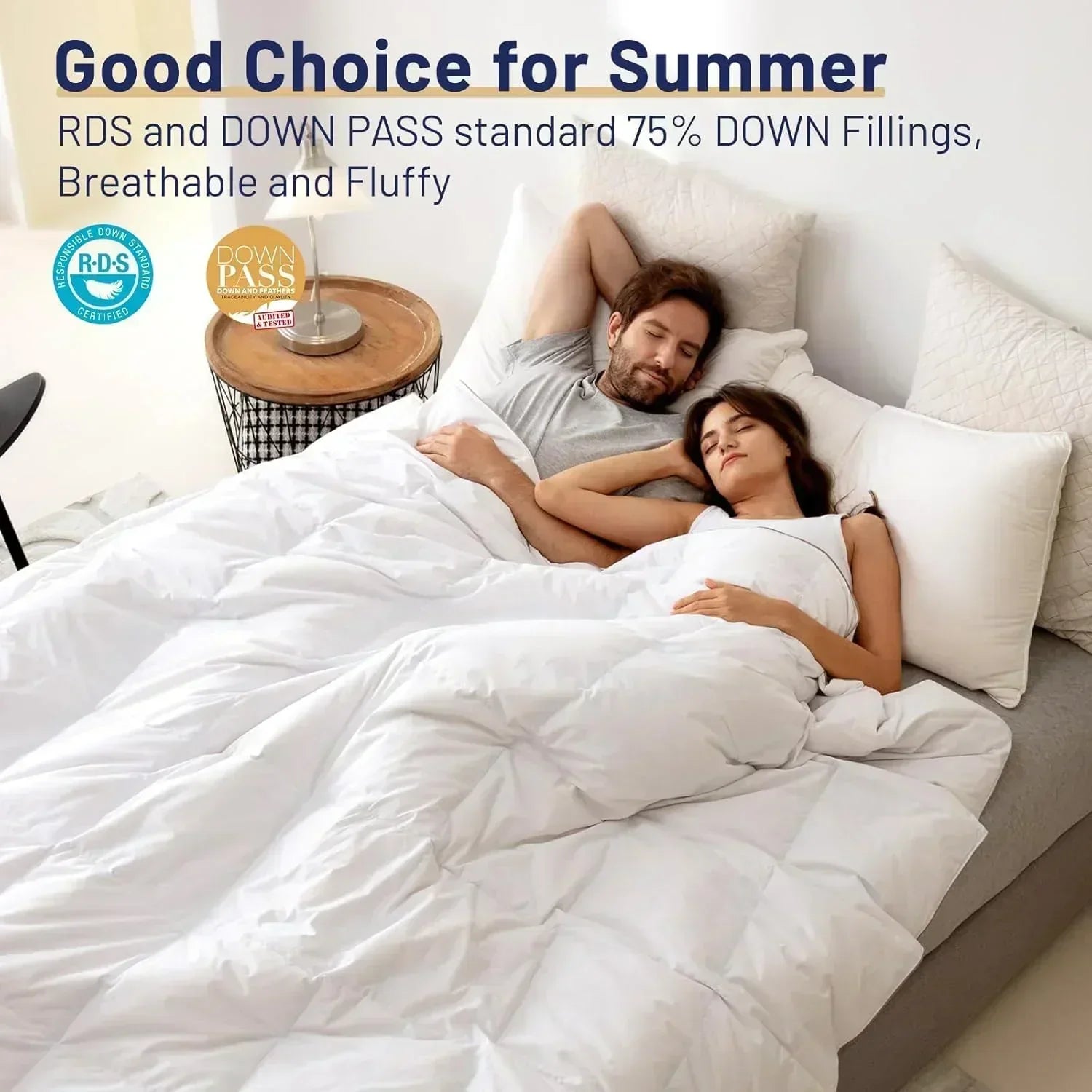 Premium Down Comforter 3D Baffle Box Design wourant