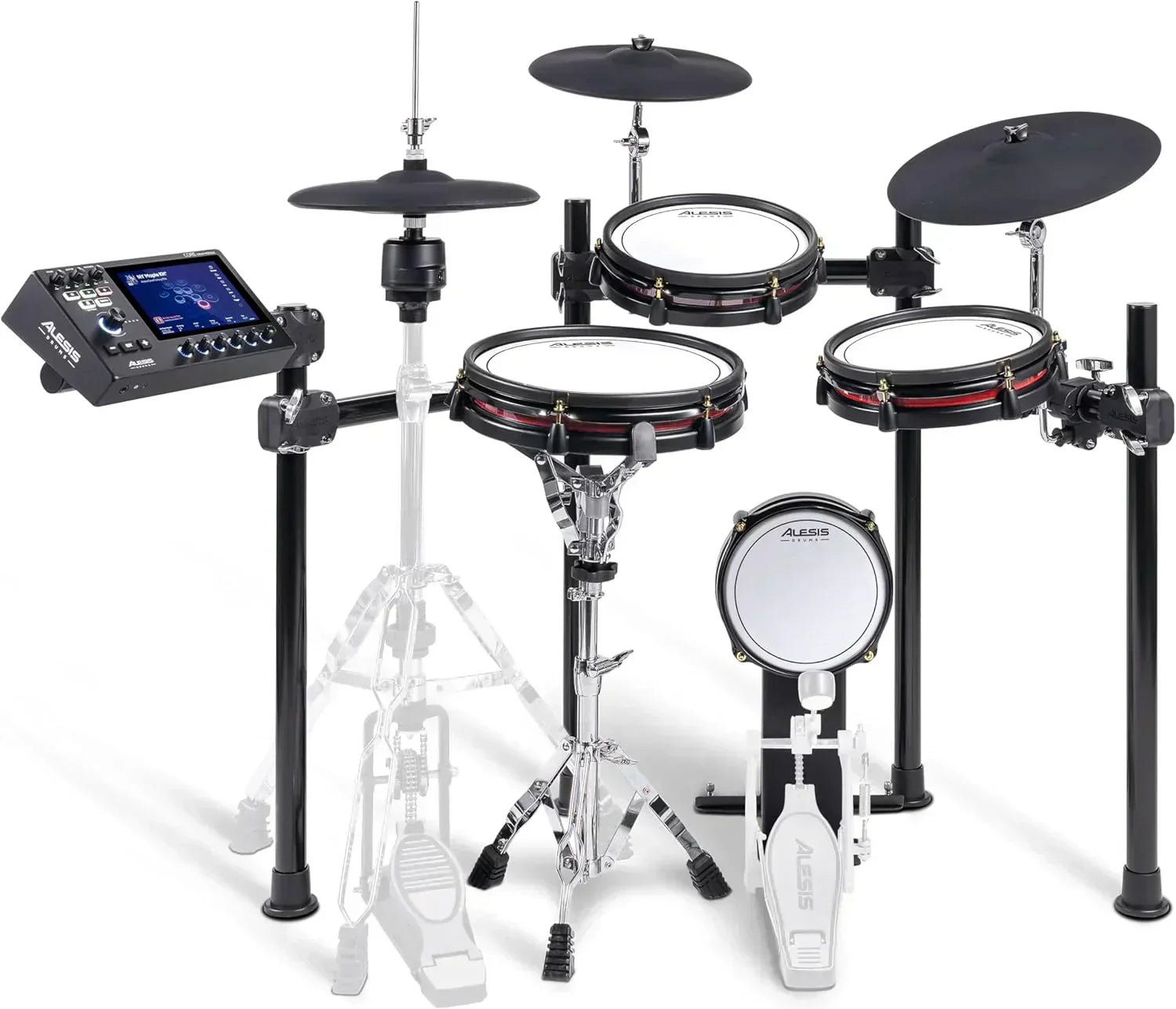 Alison Strata Prime Electronic Drum Set with Touch Screen Dual Area Grid Head wourant