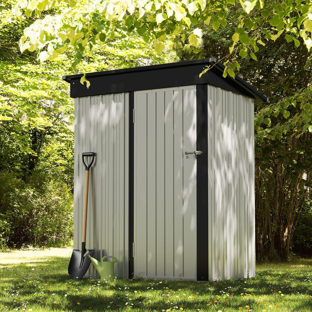 Devoko Outdoor Storage Shed Lockable Metal Garden Shed Steel Anti-Corrosion Storage House wourant
